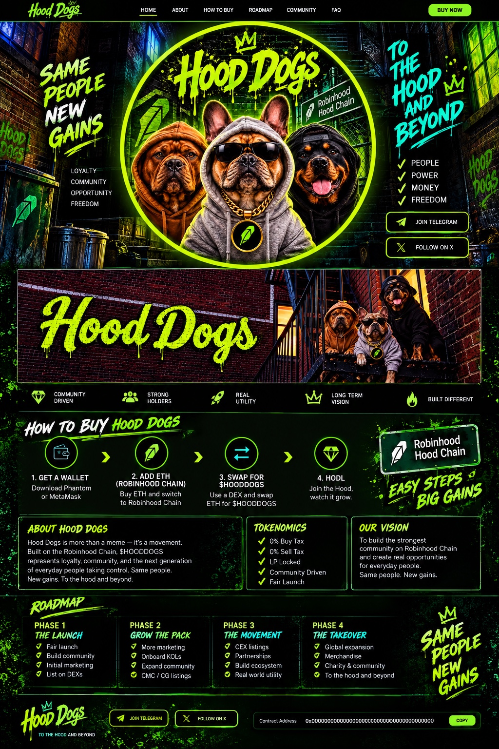 Hood Dogs full website design